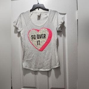 Vitoria Secret PINK Graphic Sequin Tee